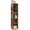 Image de vidaXL CD-kasten 2 st 21x16x93,5 cm bewerkt hout gerookt eikenkleurig815318
