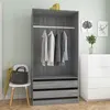 Image de Garde robe Sonoma gris 100x50x200 cm Bois d ingénierie