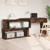 Image de vidaXL Bureau d'angle Chêne fumé 200x50x76 cm Bois d'ingénierie