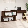 Image de vidaXL Bureau d'angle Chêne marron 200x50x76 cm Bois d'ingénierie