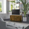 Image de vidaXL Meuble TV Chêne fumé 80x34x36 cm Bois d'ingénierie815495
