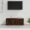 Image de meuble tv bois 80x34x30 bois, gris chene fume, bois, chene