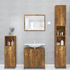 Image de Armoire de bain Chêne fumé 30x30x183,5 cm Bois d ingénierie