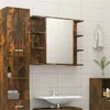 Image de vidaXL Badkamerspiegelkast 80x20,5x64 cm bewerkt hout gerookt eiken815522