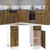 Image de vidaXL Onderkast met lade 30x46x81,5 cm bewerkt hout gerookt eiken815567