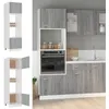Image de vidaXL Meuble micro-ondes "Lyon" Gris Sonoma 60 x 57 x 207 cm Bois d'ingénierie 815604