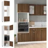Image de vidaXL Meuble micro-ondes "Lyon" Chêne brun 60 x 57 x 207 cm Bois d'ingénierie 815605