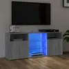 Image de Meuble TV avec lumières LED Sonoma gris 120x30x50 cm
