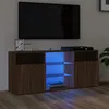 Image de Meuble TV avec lumières LED Chêne marron 120x30x50 cm