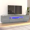Image de Meuble TV avec lumières LED Sonoma gris 160x35x40 cm