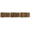 Image de vidaXL Meubles TV suspendus 3 pcs Chêne fumé 60x30x30 cm