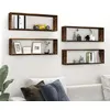 Image de vidaXL Wandschappen kubus 4 st 80x15x26,5 cm hout gerookt eikenkleurig815916