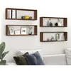 Image de vidaXL Wandschappen kubus 4 st 80x15x26,5 cm hout bruin eikenkleur815922