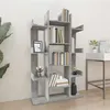 Image de vidaXL Bibliothèque Sonoma gris 86x25,5x140 cm Bois d'ingénierie816003