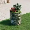 Image de Vidaxl Pilier Gabion Rond, Acier Galvanisé, Ø50X50 Cm