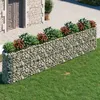 Image de vidaXL Lit Surélevé à Gabion Parterre de Fleurs Support de Plante Jardinière Pot de Fleurs Jardin Terrasse Extérieur Fer 152037