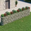 Image de vidaXL Lit Surélevé à Gabion Parterre de Fleurs Support de Plante Jardinière Pot de Fleurs Jardin Terrasse Extérieur Fer 152038
