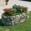 Image de vidaXL Lit Surélevé à Gabion Parterre de Fleurs Support de Plante Jardinière Pot de Fleurs Jardin Terrasse Extérieur Fer 152040