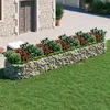Image de vidaXL Lit Surélevé à Gabion Parterre de Fleurs Support de Plante Jardinière Pot de Fleurs Jardin Terrasse Extérieur Fer 152043