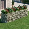 Image de vidaXL Lit Surélevé à Gabion Parterre de Fleurs Support de Plante Jardinière Pot de Fleurs Jardin Terrasse Extérieur Fer 152047