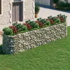 Image de vidaXL Lit Surélevé à Gabion Parterre de Fleurs Support de Plante Jardinière Pot de Fleurs Jardin Terrasse Extérieur Fer 152048
