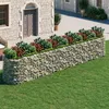 Image de vidaXL Lit Surélevé à Gabion Parterre de Fleurs Support de Plante Jardinière Pot de Fleurs Jardin Terrasse Extérieur Fer 152049
