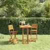 Image de Tabourets de bar d extérieur pliants lot de 2 Bois d acacia