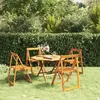 Image de Chaises pliables de jardin lot de 4 Bois d acacia massif