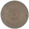 Image de vidaXL Vloerkleed handgemaakt rond 210 cm jute grijs343594