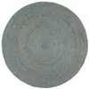 Image de vidaXL Vloerkleed handgemaakt rond 180 cm jute olijfgroen343599