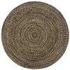 Image de Tapis fait à la main Jute Noir et marron 240 cm