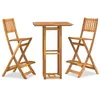 Image de Salon de jardin Vidaxl bois massif bois 3 pieces 75.0 x 75 x 110