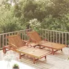 Image de Ensemble de chaises longues lot de 2 table Bois acacia massif
