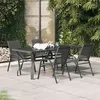 Image de vidaXL 5-delige Tuinset grijs en zwart3095982