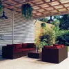 Image de Salon de jardin modulable Vidaxl resine tressee rouge 6 pieces 60.0 x 60 x 30 5 personnes