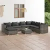 Image de vidaXL 8-delige Loungeset met kussens poly rattan grijs3101853