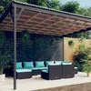 Image de vidaXL 9-delige Loungeset met kussens poly rattan zwart3102001