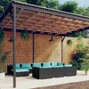 Image de vidaXL 10-delige Loungeset met kussens poly rattan zwart3102041
