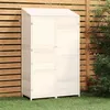 Image de 152191 vidaXL Remise de jardin Blanc 102x52x174,5 cm Bois de sapin solide