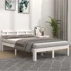 Image de vidaXL Bedframe massief hout wit 135x190 cm814730