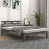 Image de vidaXL Bedframe massief hout grijs 150x200 cm814761