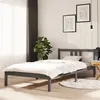 Image de vidaXL Bedframe massief hout grijs 100x200 cm814876