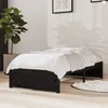 Image de vidaXL Bedframe massief hout zwart 75x190 cm814913