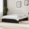 Image de vidaXL Bedframe massief hout zwart 140x190 cm814933