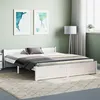 Image de vidaXL Bedframe massief hout wit 150x200 cm815050