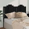 Image de Tête de lit Noir 146x4x110 cm Bois massif de pin