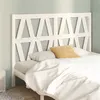 Image de vidaXL Hoofdbord 126x4x100 cm massief grenenhout wit818611