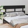 Image de Tête de lit Noir 164x3x81 cm Bois massif de pin