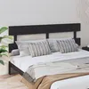 Image de vidaXL Hoofdbord 204x3x81 cm massief grenenhout zwart819094