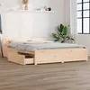 Image de vidaXL Bedframe met lades wit 135x190 cm3103544